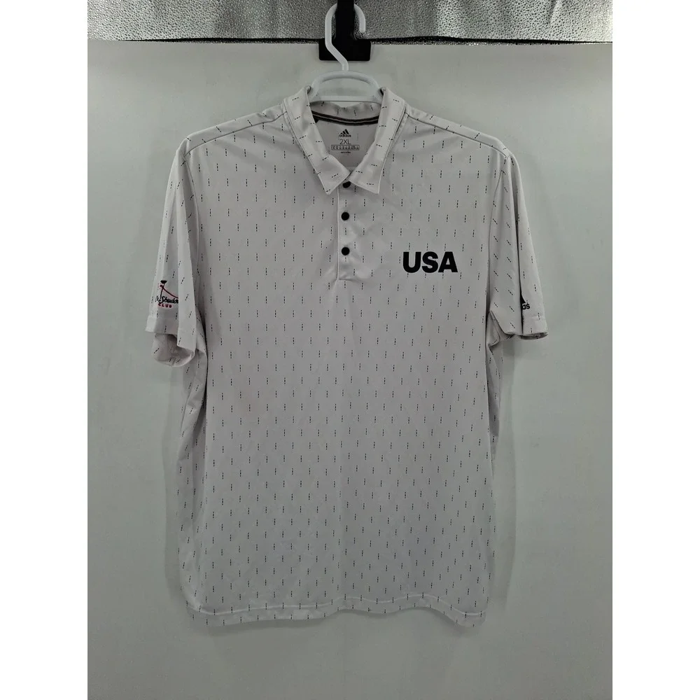 Adidas USA Mens XXL AOP Cheyenne Shadows Golf Club‎ Polo Shirt
